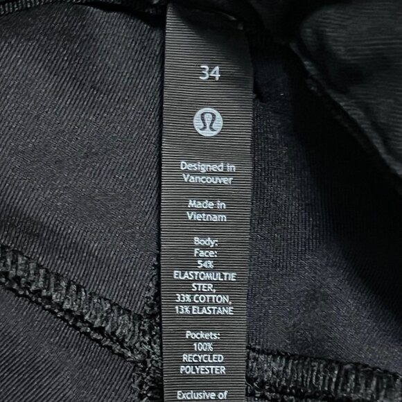 Lululemon Mens ABC Pant Slim Utilitech Size 34 Black - Picture 5 of 7